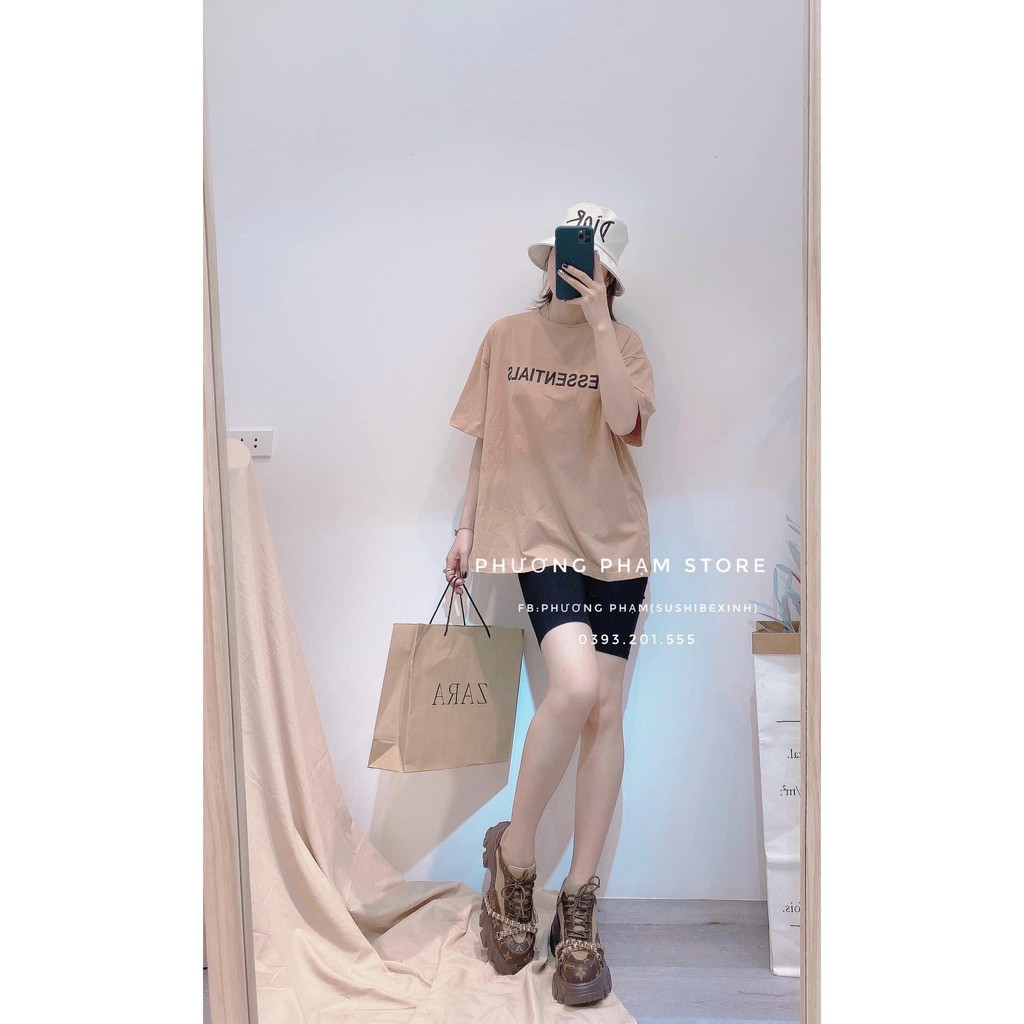 Set Bộ Áo Pull ESSENTIALS Mix Quần Legging Ngố