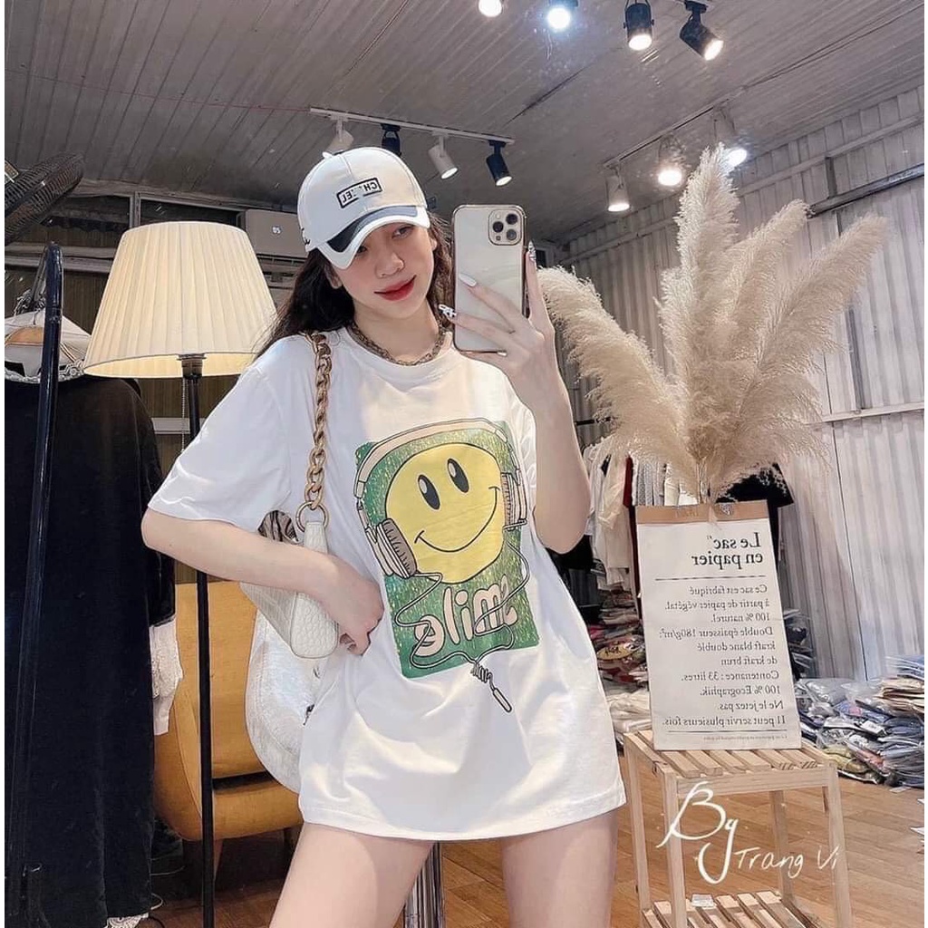 Áo Thun Nữ FreeSize Cổ Tròn Unisex dưới 70kg, Áo Phông nữ in hoạ tiết nhiều màu co dãn thoải mái tfashion  AT14