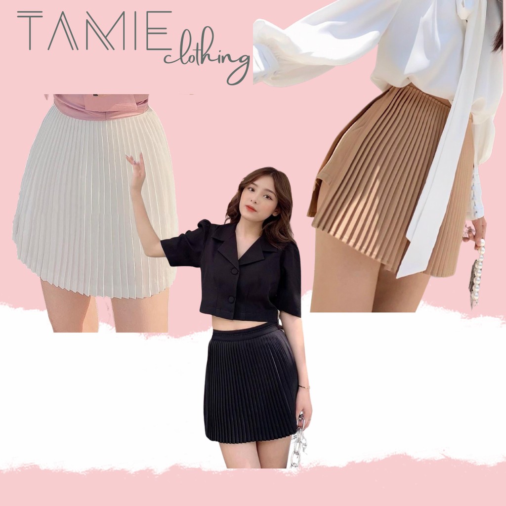 Quần Váy Dập ly nhuyễn Xẻ vạt TAMIEclothing