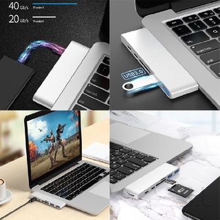 Hub Hub Type-C + Đầu Đọc Thẻ Cho Macbook 637