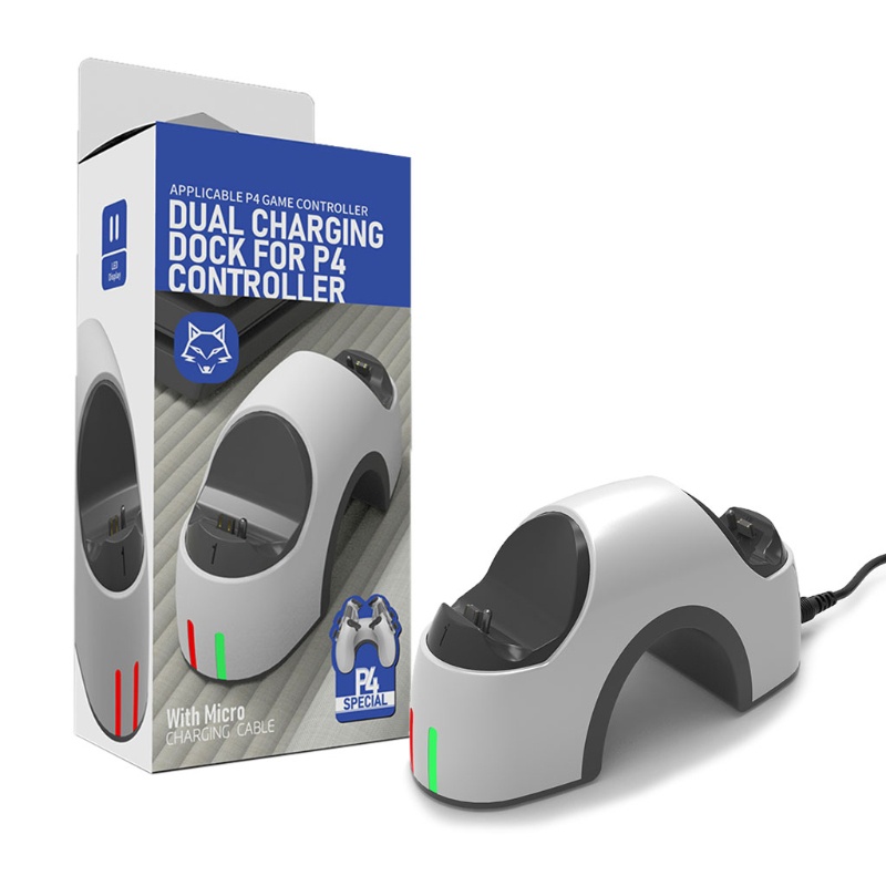 Đế sạc đôi có đèn LED cho tay cầm chơi game không dây PS4