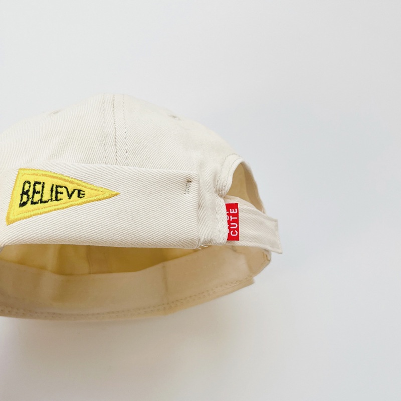 Mũ Beanie Thêu Chữ Có Thể Điều Chỉnh Phong Cách Nhật Bản Cho Bé