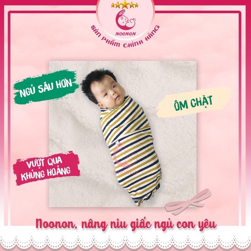 [Chọn mẫu] Quấn chũn thần thánh Noonon giúp bé ngủ ngon sâu giấc