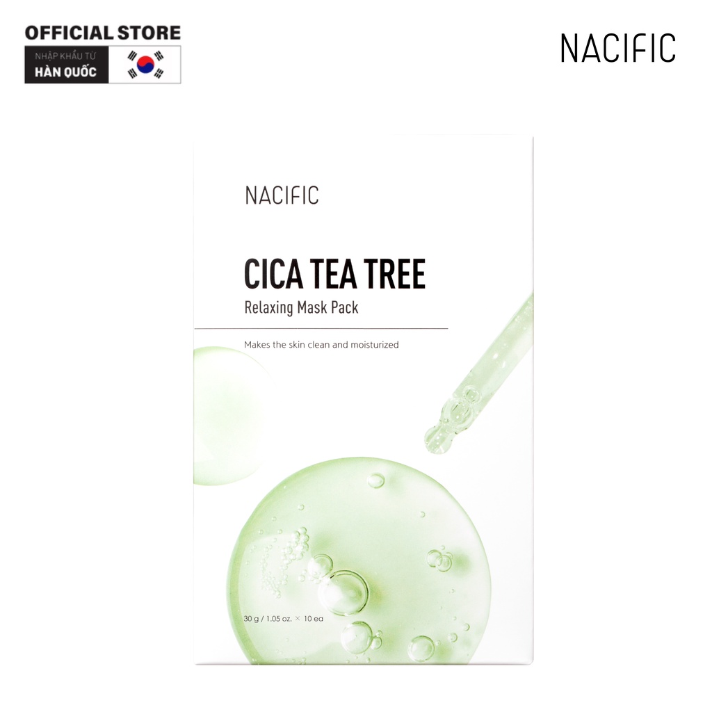 Mặt nạ giúp dưỡng ẩm và làm dịu da Nacific Cica Tea Tree Relaxing Mask Pack 30g