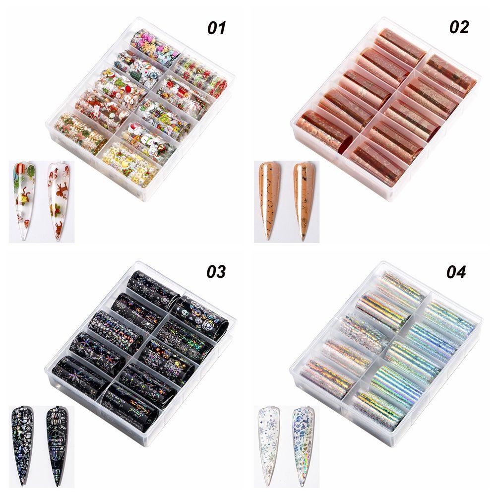 CACTU Bộ 10 MiếNg DáN Trang Trí MóNg 3D