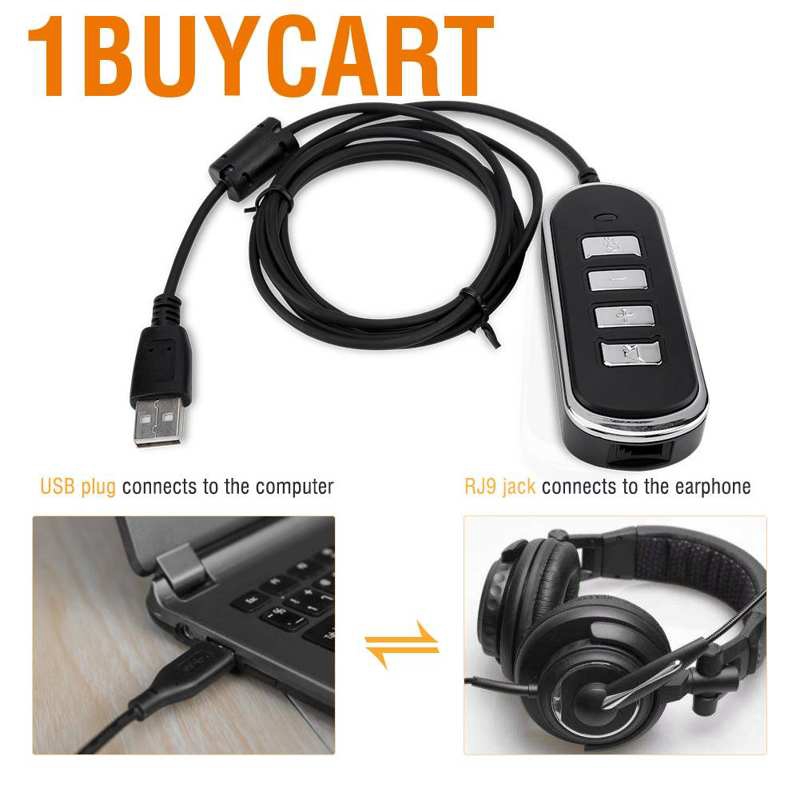 Cáp Chuyển Đổi Âm Thanh Rj9 Sang Usb 1buycart Kèm Hộp Đựng