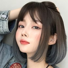 Tóc giả nguyên đầu CAO CẤP, tóc vic highlight xanh đen xu hướng 2021 Qiqishop – tặng lưới đội đầu