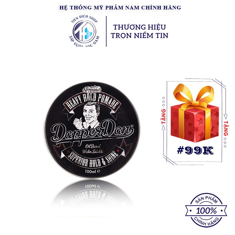 - Sáp Vuốt Tóc Dapper Dan Heavy Hold Pomade 100ml cao cấp Anh Quốc / Tiến Đích Shop