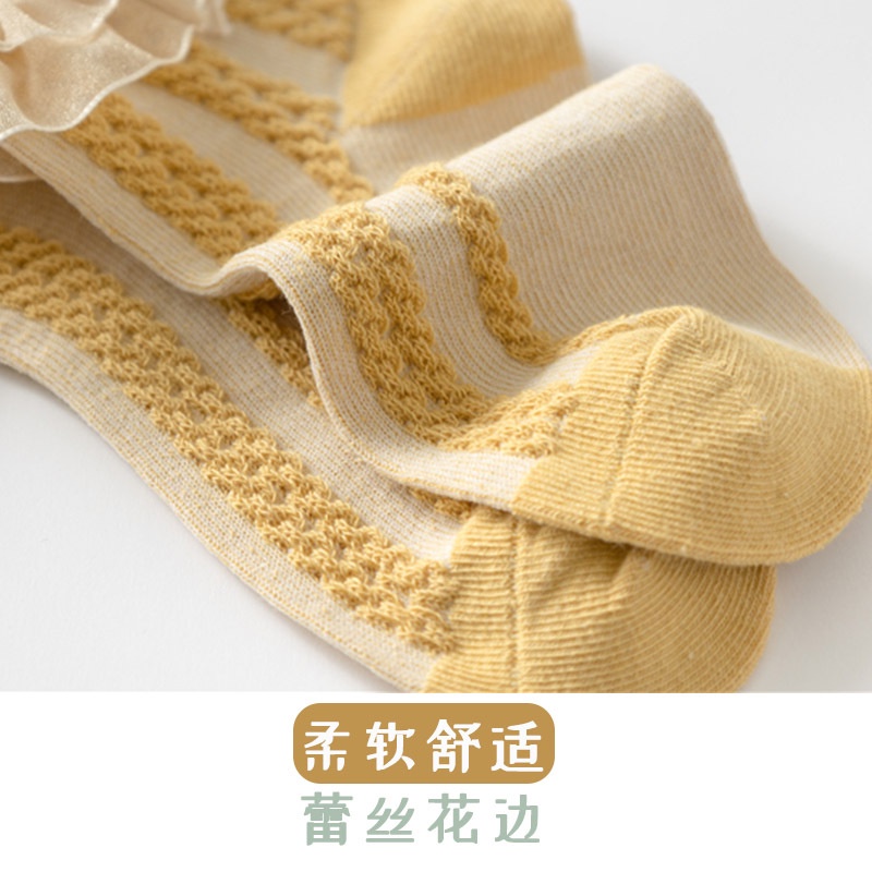 Vớ Công Chúa Phối Ren Màu Trắng Dành Cho Bé Gái Từ 1-15 Tuổi