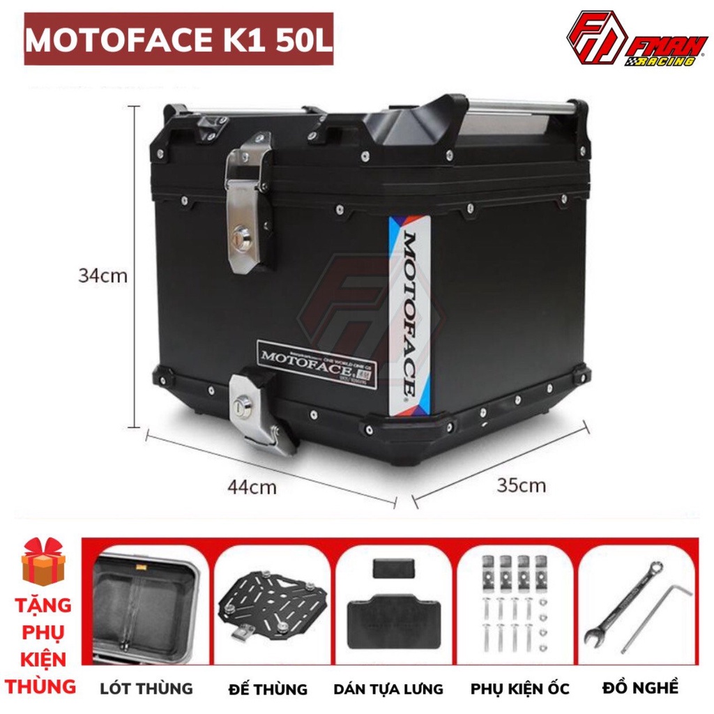 THÙNG NHÔM MOTOFACE CHÍNH HÃNG K1 NEW