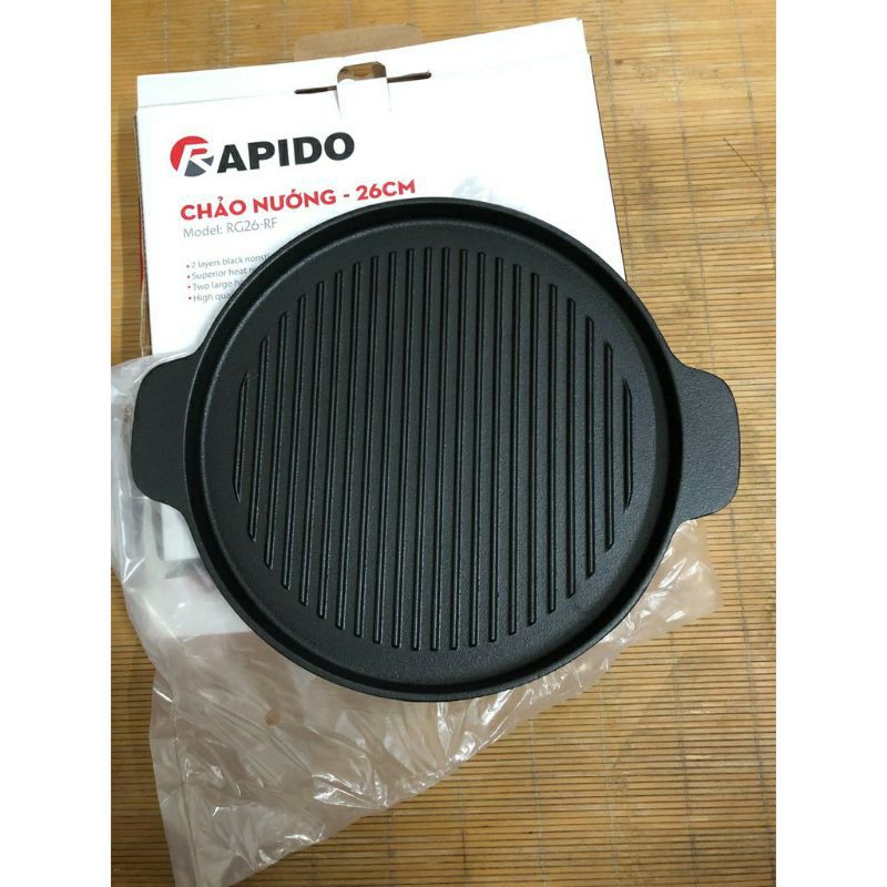 CHẢO GANG NƯỚNG RAPIDO CHÍNH HÃNG SIZE 24,26