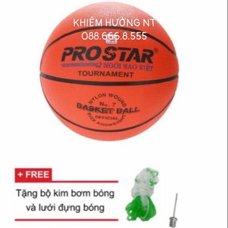 Quả Bóng Rổ ProStar Số 5-7 (học sinh)+Tặng Kim Bơm Bóng và túi lưới