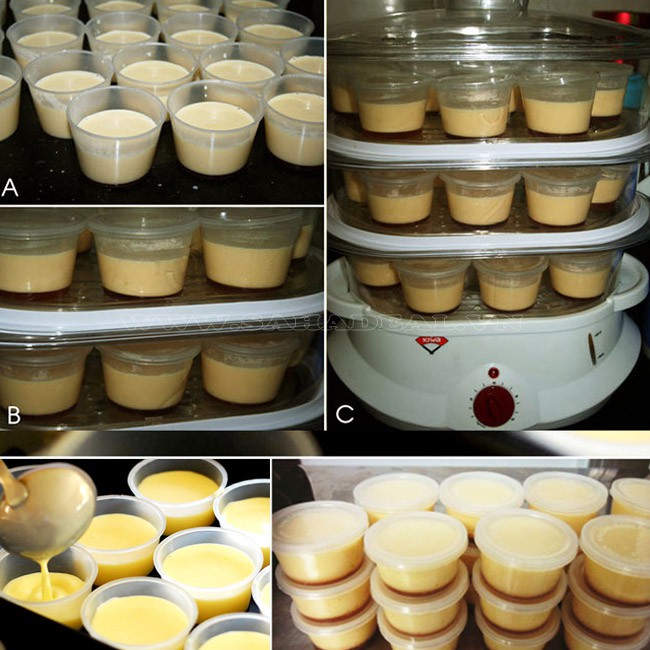 20 Hũ Bánh Flan ( Loại Trung ) làm bánh Flan , sữa chua....