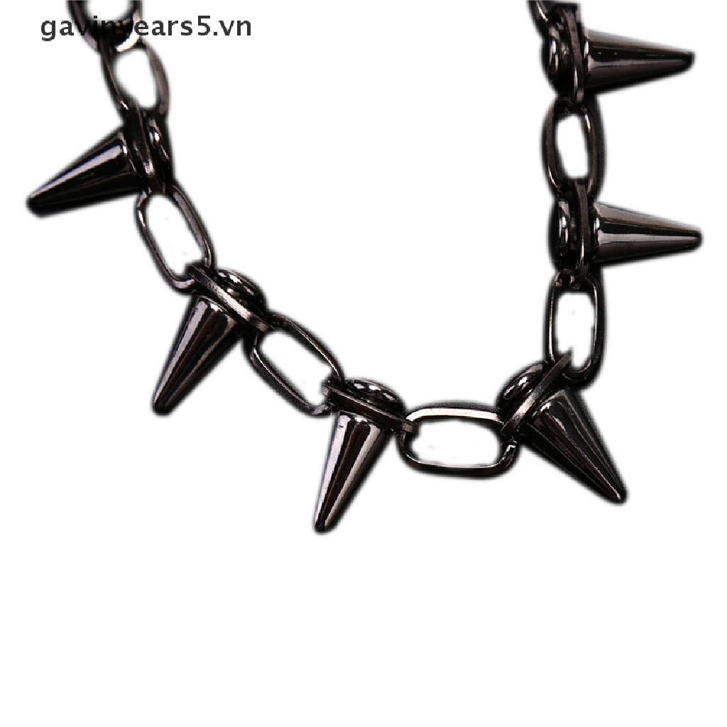 [gavin] Vòng Cổ Choker Đinh Tán Mới Phong Cách Punk Rock Biker