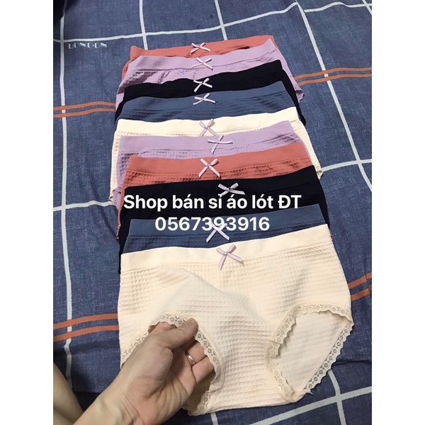 Com bo 10 Quần lót nhún xốp mềm mại mát mịn cao cấp ảnh thật video Shop tự quay ạ