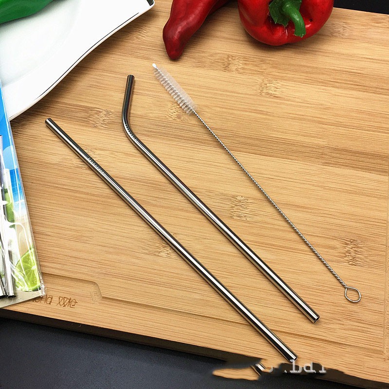 [❌GIÁ SỈ❌] Set 2 ống hút inox kèm cọ rửa thân thiện môi trường 2241