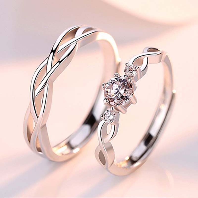 Nhẫn Mạ Bạc Đơn Giản Hình Cây Cầu Phong Cách Hàn Quốc Nhật Bản Cho Cặp Đôi Nam Và Nữ