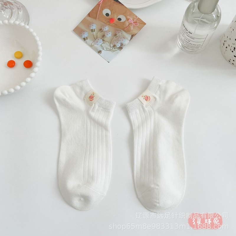 Vớ Tất Cổ Ngắn Icon TEM vải cotton kháng khuẩn, hàng loại 1 bao đổi trả dành cho cả nam và nữ MRSOCKS - VN025