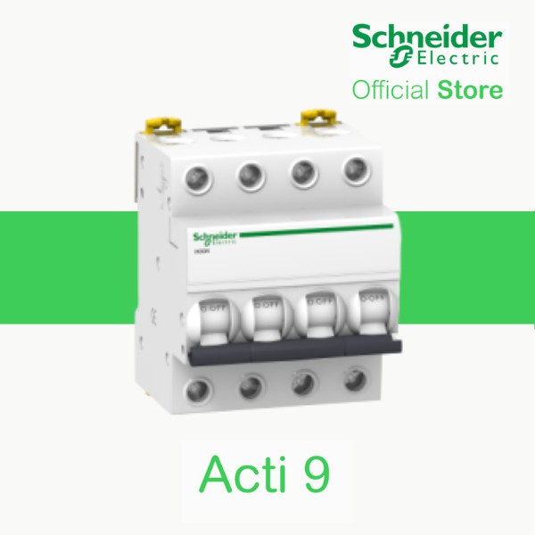 Cầu dao Aptomat tự động Acti9 MCB Schneider Electric 4P 380V 6kA A9K24406