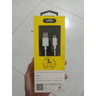 Cáp sạc điện thoại loves 2 m type c , 1 m type c