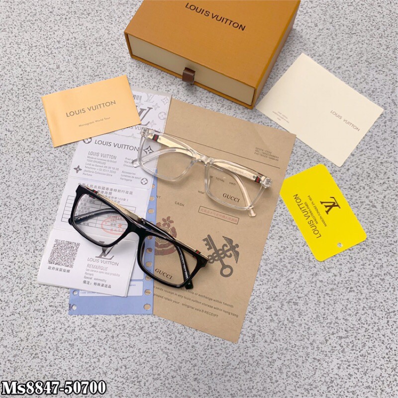 Kính Mắt Gc Giả Cận Gọng Vàng Nổi Chữ Cực Xinh