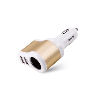 Hoco UC206-Tẩu sạc đôi kèm 2 cổng USB