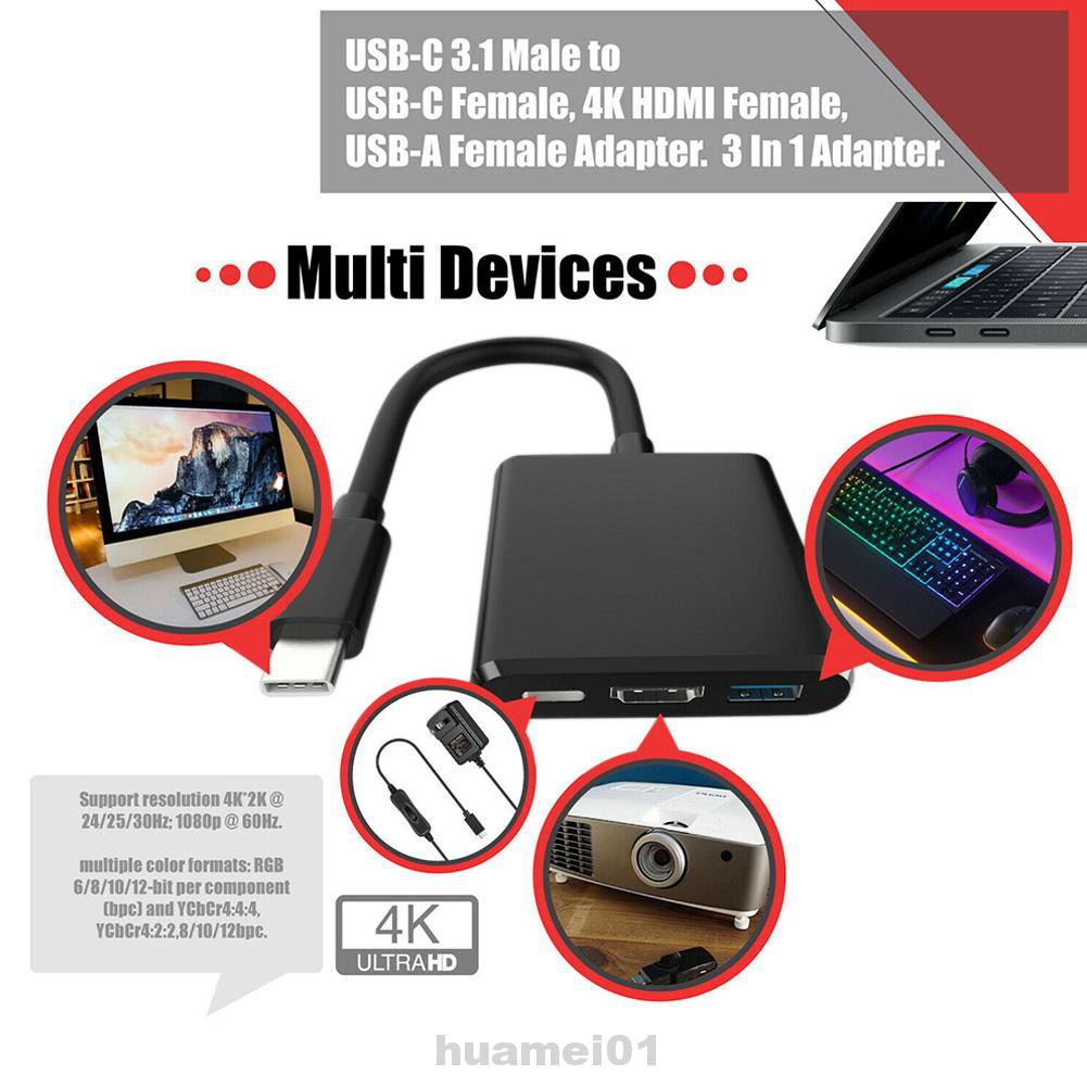 Bộ Chia Cổng Usb Đa Năng 3 Trong 1 4k Hdmi Cho Macbook Pro | BigBuy360 - bigbuy360.vn