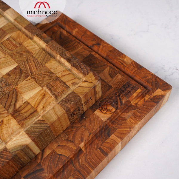 [Chính hãng] Thớt gỗ Teak Chef Studio hình chữ nhật 28x40x3,5 cm - MSP10231. Dùng cắt, thái, khay trưng bày thực phẩm.