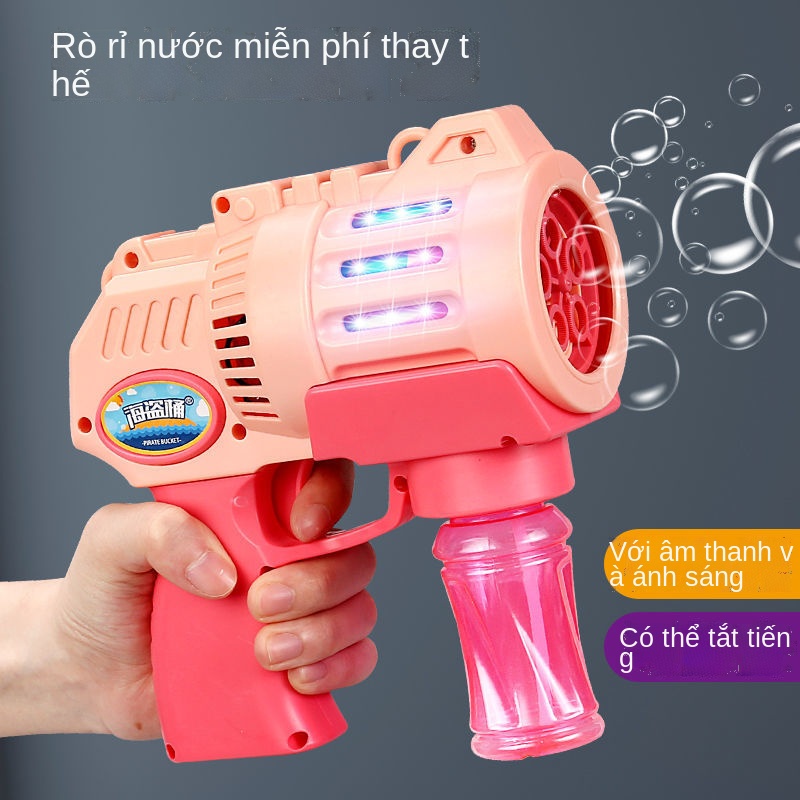 ☌♧Xịt đồ chơi trẻ em cầm tay sạc điện có thể sạc lại được cho bé trai và bé gái máy bong bóng tự động