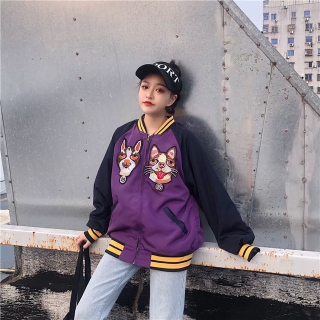 [ORDER] BOMBER THÊU MÈO ULZZANG