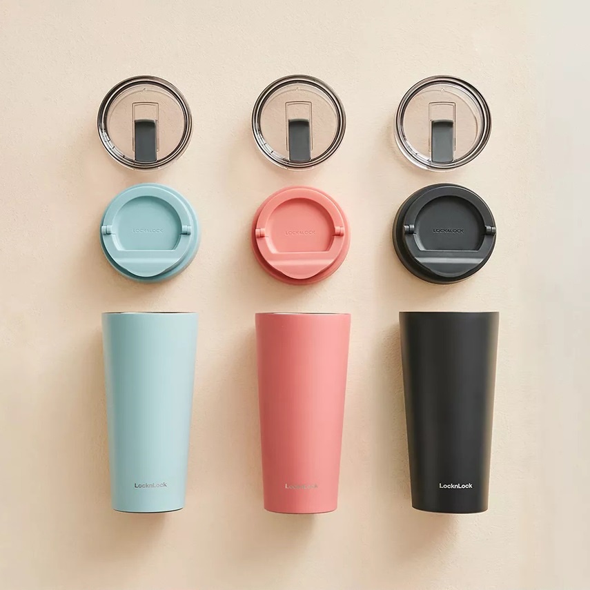 Ly giữ nhiệt cao cấp Lock&Lock có 2 nắp thay thế New Clip Tumbler 540ml LHC4279