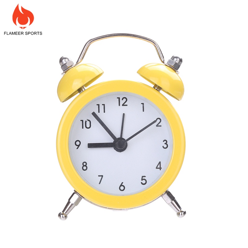 Flameer Sports  Portable Mini Round Battery Digital Alarm Clock Desktop Table Clock