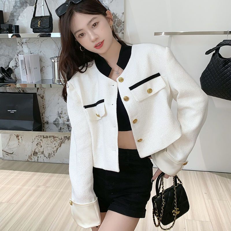 IELGY    Áo Khoác Tay Dài Dáng Ngắn Thời Trang Cao Cấp Cho Nữ