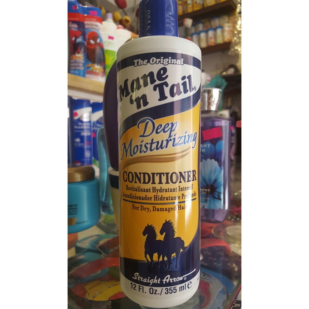 01 CHAI DẦU GỘI/ DẦU XÃ CON NGỰA TÁC DỤNG SÂU CHO TÓC HƯ KHÔ - Mane 'n Tail Deep MOIsturizing damaged 355ml.mẫu chai mới