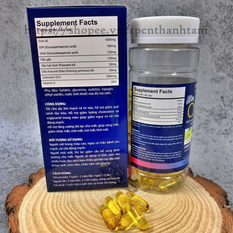 Dầu Cá Omega Alaska 3,6,9 Hỗ Trợ Hệ Tim Mạch , Trí Não , Tăng Cường Thị Lực , Sáng Mắt - Hộp 100v | Thế Giới Skin Care