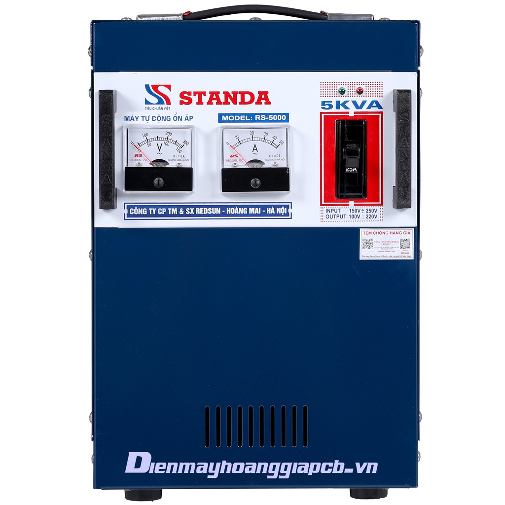 Ổn áp Standa 5kva dải 150V