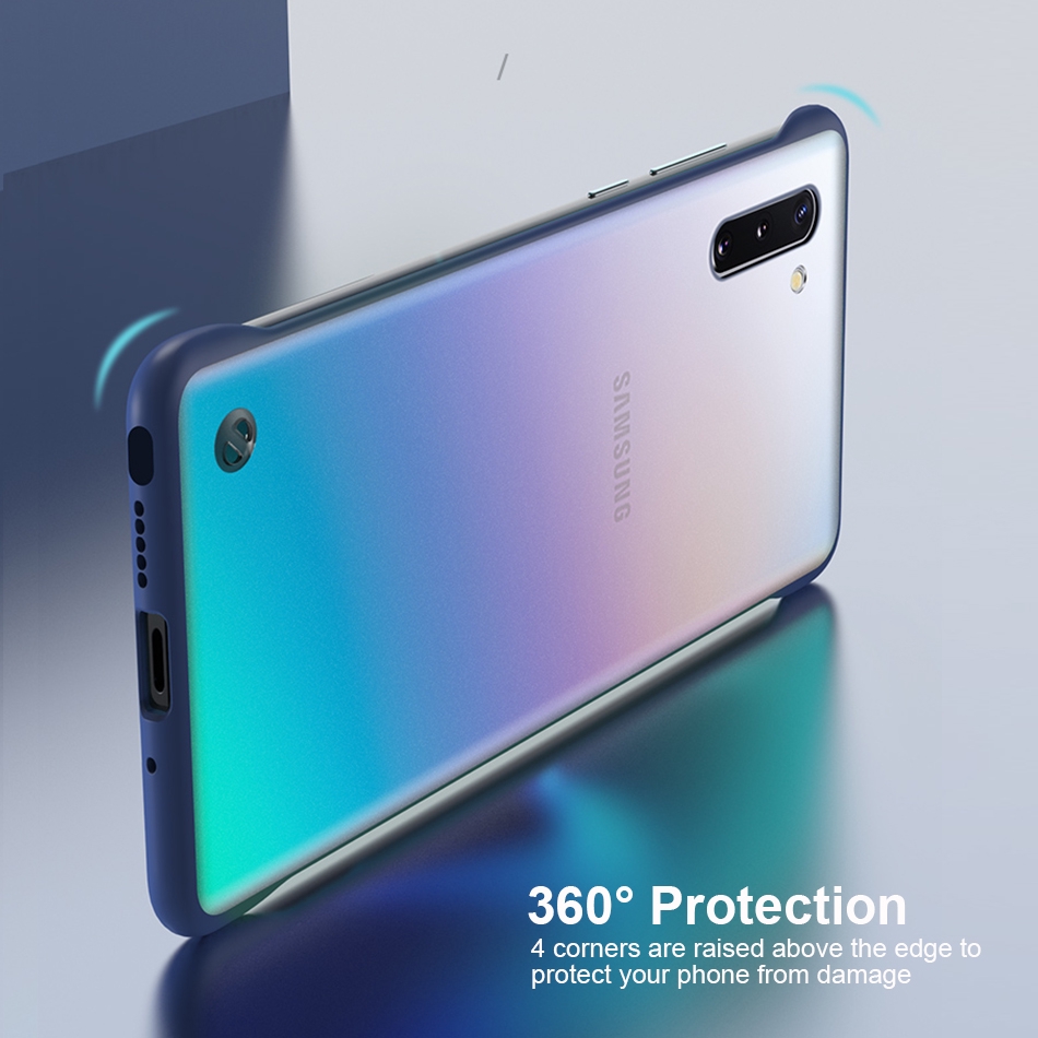 Ốp Lưng Trong Nhám Viền Màu Cho Điện Thoại Samsung Galaxy Note 10 Plus S10 5G S10 + S23 + S23 Ultra Note 10 +