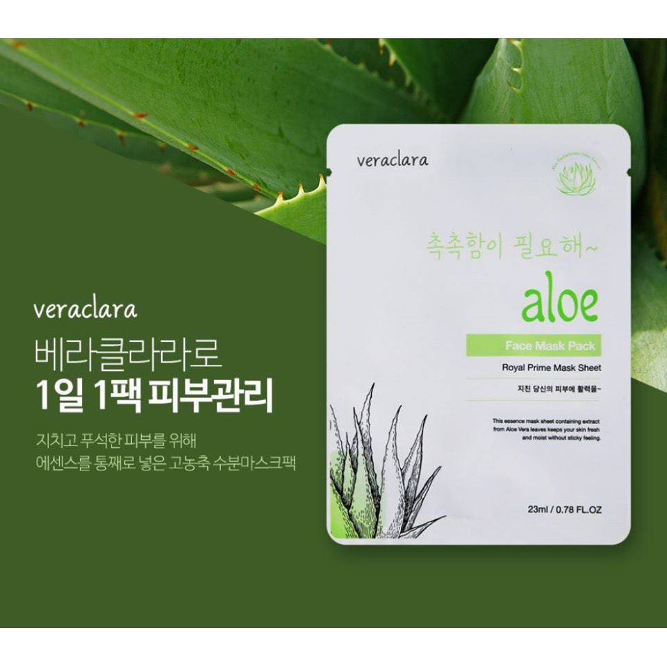Mặt nạ Veraclara chiết xuất từ thiên nhiên giúp dưỡng trắng, cấp ẩm 23ml NPP Shoptido | BigBuy360 - bigbuy360.vn