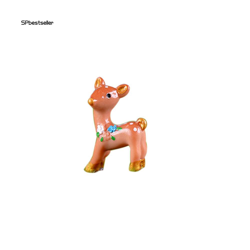 Mô hình chú hươu mini bằng nhựa đáng yêu dùng để trang trí tiểu cảnh