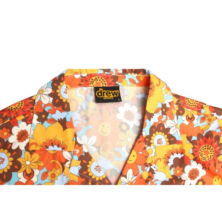 Bán Chạy Nhất D &amp; W Áo Sơ Mi Tay Ngắn In Hoa Mặt Cười Cổ Điển Plus Size Unisex