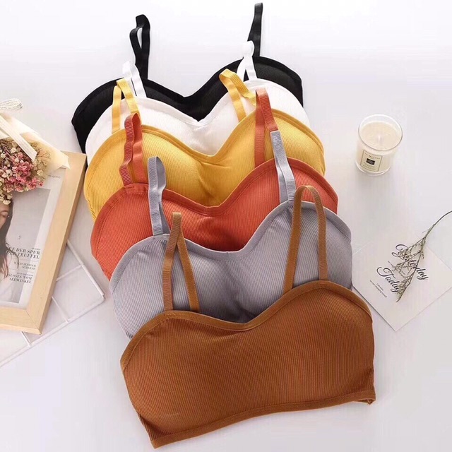 ÁO BRA 2 DÂY COTTON TĂM mã 20193#