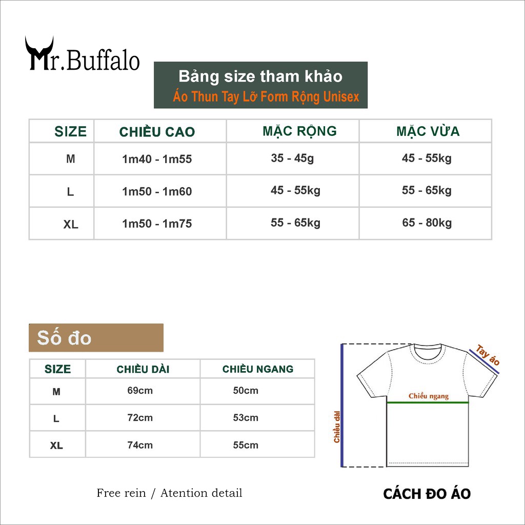Áo phông tay lỡ Basic tee thun nam nữ tay lỡ cổ tròn form Unisex K16 Mr.Buffalo
