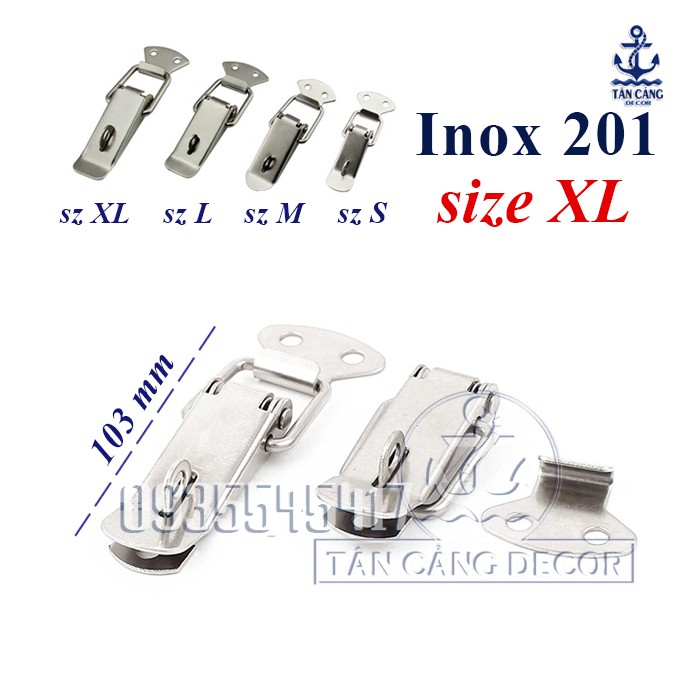 Khóa gài Inox 201 Size XL 103mm - A050053