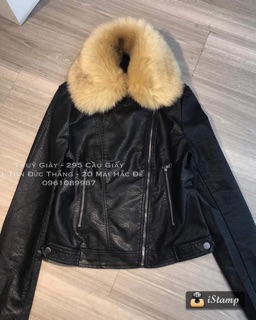 BÁN SỈ ÁO DA CỔ LÔNG CHO NỮ