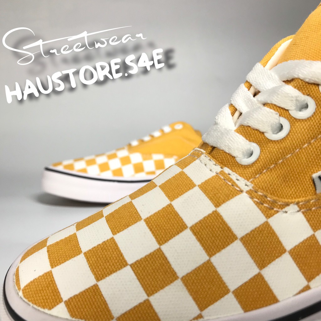 Giày V Classic Caro Vàng Trắng full Box,tag tặng dây V |Ảnh thật,vidieo thật - Freeship|