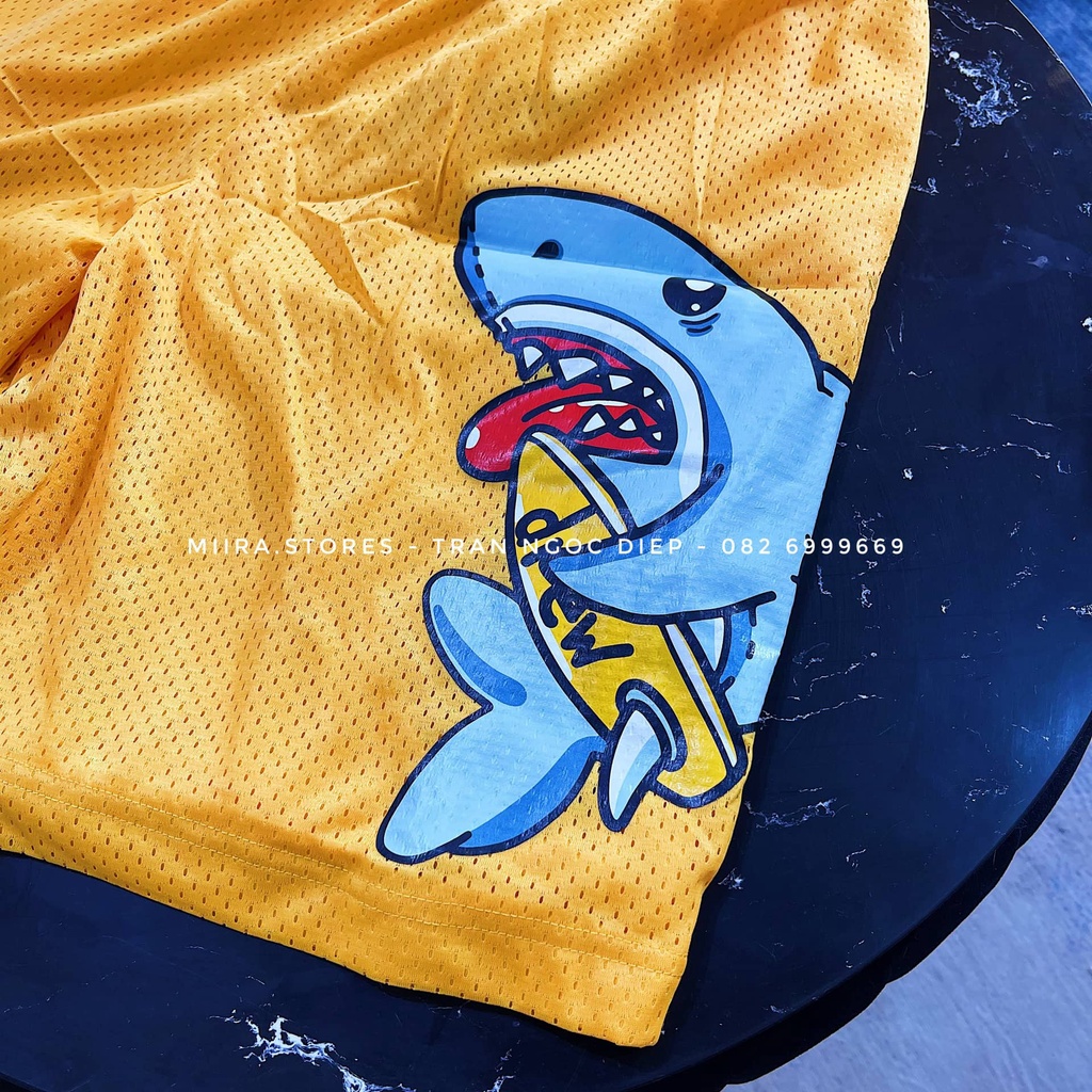 FIGMENT MESH SHORTS - Quần short mesh in hình shark - quần đùi lưới in hình cá mập DREW HOUSE BEST QUALITY