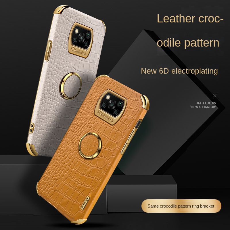 Ốp Điện Thoại Chống Sốc Họa Tiết Da Cá Sấu Mạ Điện Thời Trang Cho Xiaomi Poco X3 PRO Poco X3 NFC PocoX3 Poco M3