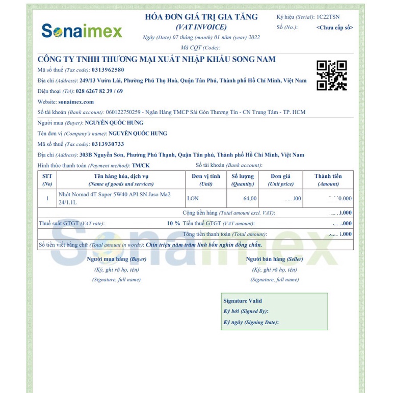 NHỚT NOMAD 4T 5W40 FULLY SYNTHETIC 1.1L - Dành cho WINNER