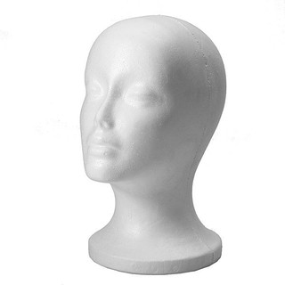 Female Foam Mannequin Head Model Hat Wig Display Stand Rack white