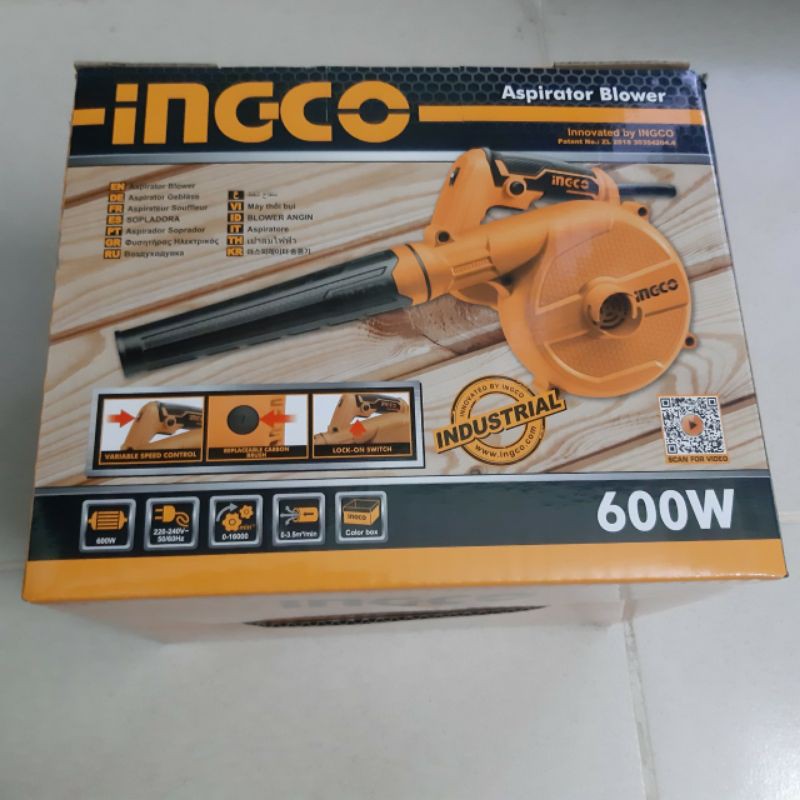 MÁY THỔI BỤI (QUẠT LÒ) INGCO 600W ( CÓ CHỈNH TỐC ĐỘ) MODEL: AB6008